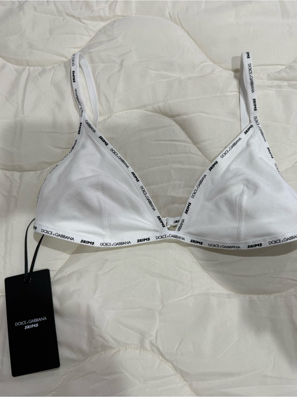 Skims x Dolce & Gabbana Women’s White Triangle Bralette